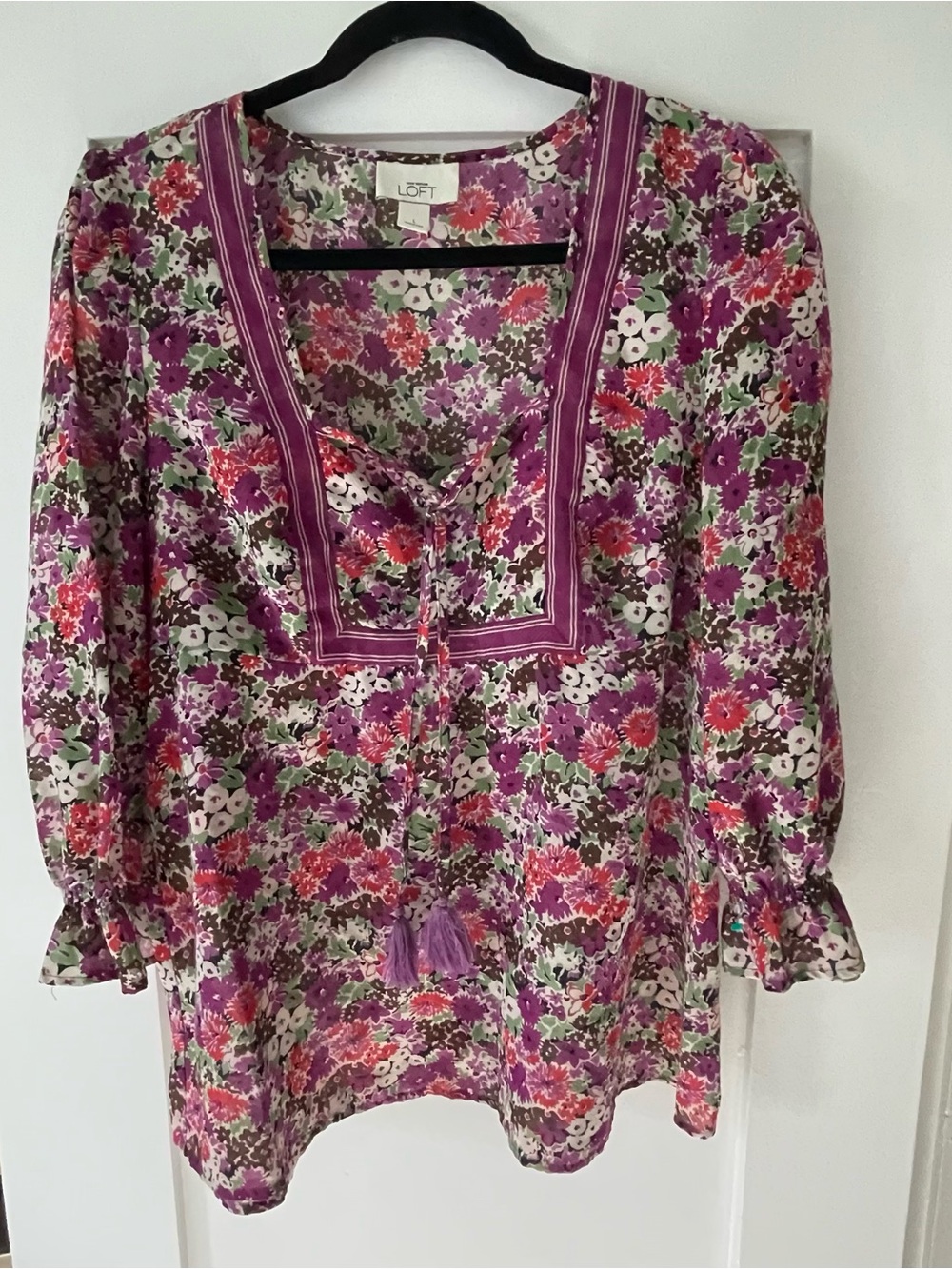 NEW ANN TAYLOR LOFT FLORAL PRINT TUNIC TOP